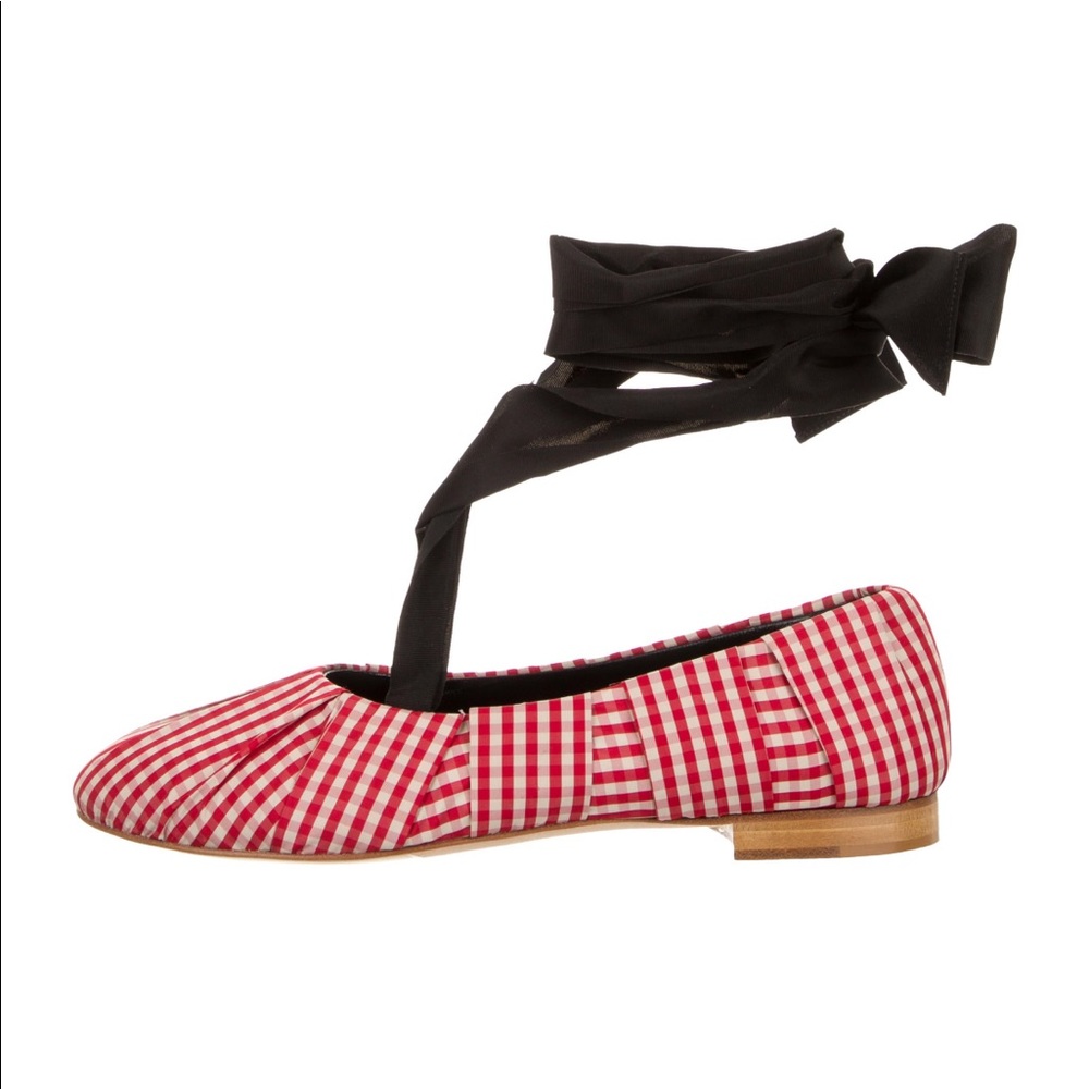 Trademark Gingham Satin Ballet Flats